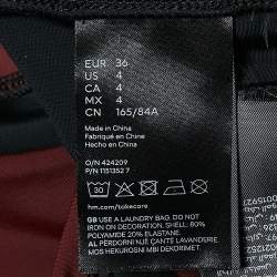 Pre Owned Mugler x H&M Multicolor Paneled Jersey Full Sleeve Mini Dress XS