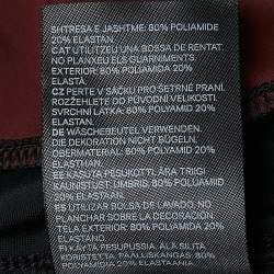 Pre Owned Mugler x H&M Multicolor Paneled Jersey Full Sleeve Mini Dress XS