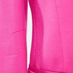 Mugler Fuchsia Pink Wool Single Breasted Blazer XL