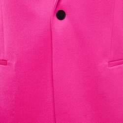Mugler Fuchsia Pink Wool Single Breasted Blazer XL