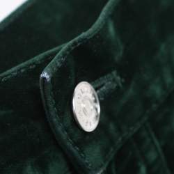 Pre Owned Mugler Green Velvet Pants M