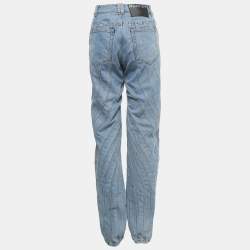 Pre Owned Mugler Blue Denim High-Rise Jeans M/Waist 28"