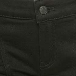 Pre Owned شورت ماغلر جينز أسود منخفض الخصر مقاس صغير/خصر 29 بوصة