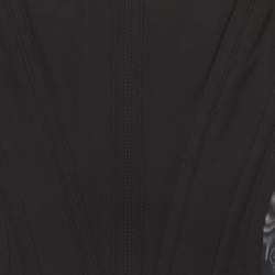 Pre Owned كورسيه موغلر شبكي مطاطي أسود مقاس صغير (سمول)