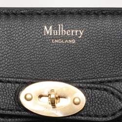 Pre Owned Mulberry Black Leather Micro Zip Bayswater Satchel