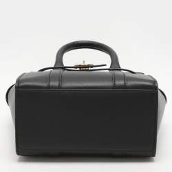 Pre Owned Mulberry Black Leather Micro Zip Bayswater Satchel