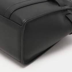 Pre Owned Mulberry Black Leather Micro Zip Bayswater Satchel