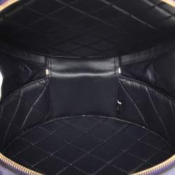 Mulberry Purple Croc Embossed Leather Trunk Bag
