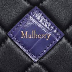 Mulberry Purple Croc Embossed Leather Trunk Bag