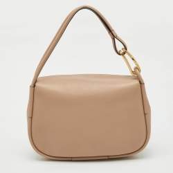 Pre Owned Mulberry Beige Leather Link Shoulder Bag
