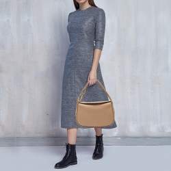 Pre Owned Mulberry Beige Leather Link Shoulder Bag