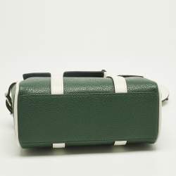 Pre Owned Mulberry x Richard Malone Green/White Leather Mini Bayswater Satchel