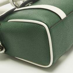 Pre Owned Mulberry x Richard Malone Green/White Leather Mini Bayswater Satchel