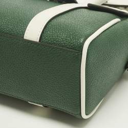 Pre Owned Mulberry x Richard Malone Green/White Leather Mini Bayswater Satchel