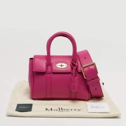 Pre Owned Mulberry Pink Leather Mini Bayswater Satchel