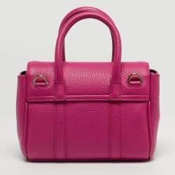 Pre Owned Mulberry Pink Leather Mini Bayswater Satchel