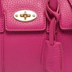 Pre Owned Mulberry Pink Leather Mini Bayswater Satchel