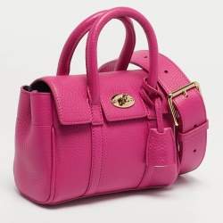 Pre Owned Mulberry Pink Leather Mini Bayswater Satchel