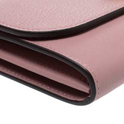 Pre Owned Mulberry Mocha Rose Leather Medium Amberley Wallet
