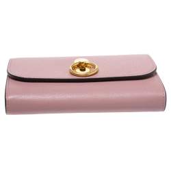 Pre Owned Mulberry Mocha Rose Leather Medium Amberley Wallet