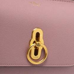 Pre Owned Mulberry Mocha Rose Leather Medium Amberley Wallet