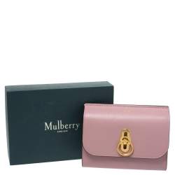 Pre Owned Mulberry Mocha Rose Leather Medium Amberley Wallet