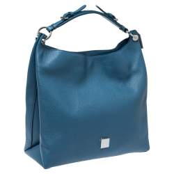 Pre Owned Mulberry Street Blue Leather Freya Hobo