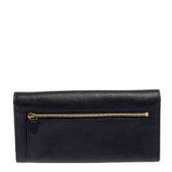 Pre Owned Mulberry Black Leather Continental Wallet