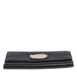 Pre Owned Mulberry Black Leather Continental Wallet