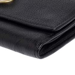 Pre Owned Mulberry Black Leather Continental Wallet