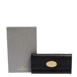 Pre Owned Mulberry Black Leather Continental Wallet