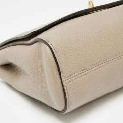 Pre Owned Mulberry Beige Leather Medium Lily Shoulder Bag