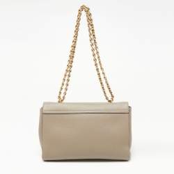 Pre Owned Mulberry Beige Leather Medium Lily Shoulder Bag
