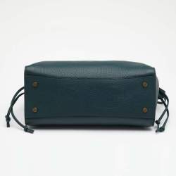 Pre Owned Mulberry Green Grained Leather Iris Top Handle Bag