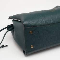 Pre Owned Mulberry Green Grained Leather Iris Top Handle Bag