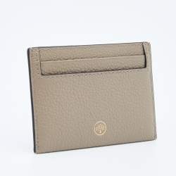 Mulberry Grey Grained Leather Card Holder