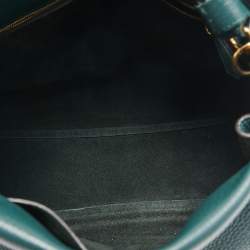 Pre Owned Mulberry Green Grained Leather Iris Top Handle Bag