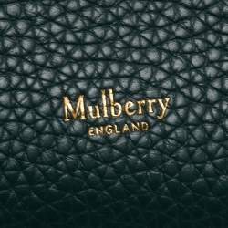 Pre Owned Mulberry Green Grained Leather Iris Top Handle Bag
