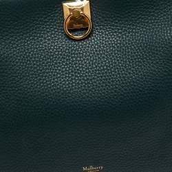Pre Owned Mulberry Green Grained Leather Iris Top Handle Bag