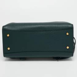 Pre Owned Mulberry Green Grained Leather Iris Top Handle Bag
