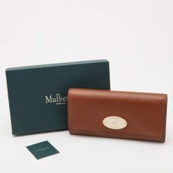 Mulberry Brown Leather Flap Continental Wallet