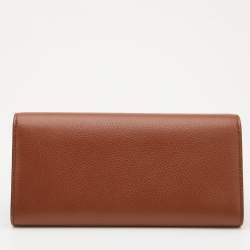 Mulberry Brown Leather Flap Continental Wallet