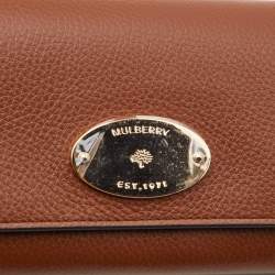 Mulberry Brown Leather Flap Continental Wallet