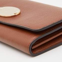 Mulberry Brown Leather Flap Continental Wallet