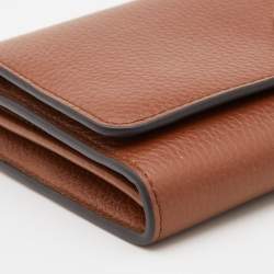 Mulberry Brown Leather Flap Continental Wallet