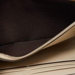 Pre Owned Mulberry Off White Leather Tortoise Amberley Shoulder Bag