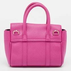 Pre Owned Mulberry Pink Leather Mini Bayswater Satchel