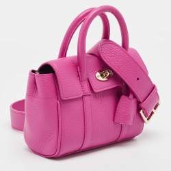 Pre Owned Mulberry Pink Leather Mini Bayswater Satchel