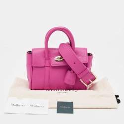 Pre Owned Mulberry Pink Leather Mini Bayswater Satchel