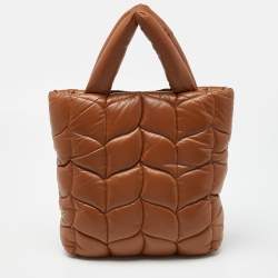 Pre Owned Mulberry Brown Padded Leather Softie Tote